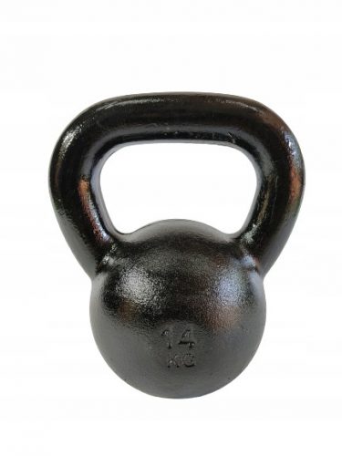 Kettlebell - Kettlebell öntött fitnesz 14 kg öntöttvas fekete