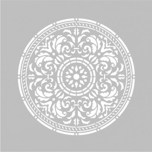 Stencil festéshez - Újrafelhasználható Stuiki gipsz sablon | mandala | 55 cm