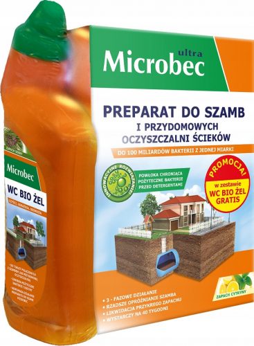 Szennyvíztisztító - MICROBEC ULTRA baktérium szeptikus tartályokhoz 1kg + BIO GÉL