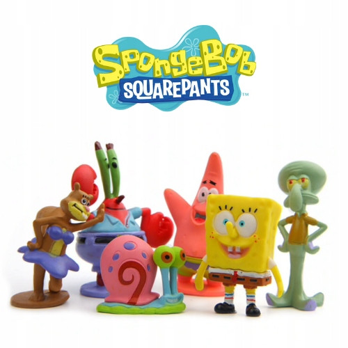  SPONGEBOB Kockanadrág figurák, 6 darabos készlet.