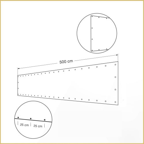  SZEMEK FELSZERELÉSE MINDEN 25CM-ES ERKÉLYBURKOLAT 5M COVER-IT