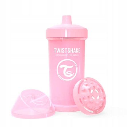 Bébiüveg - Twisshake Cup nem -spill keverő 360ml rózsaszín 12m+