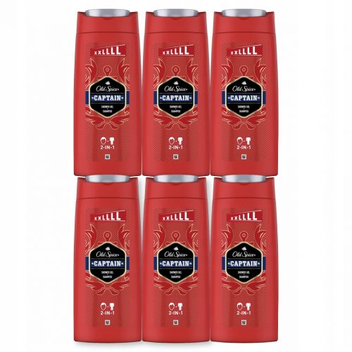  Old Spice Captain tusfürdő és sampon férfiaknak 6x675 ml