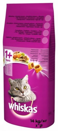 Granulátum macskáknak - Whiskas felnőtt 14 kg csirkével és zöldségekkel