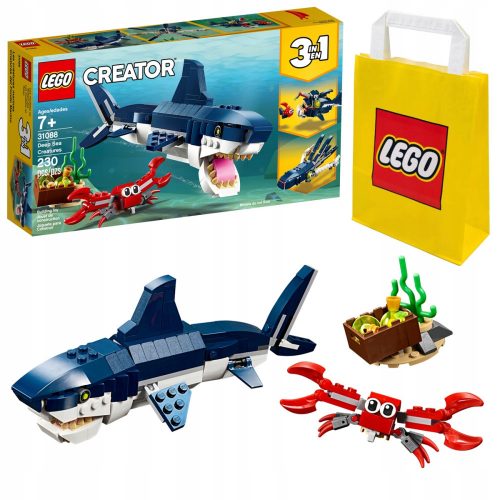  LEGO Creator 3 az 1-ben 31088 tengeri lények + papírzacskó LEGO 6315786 sárga 24x8x18 cm