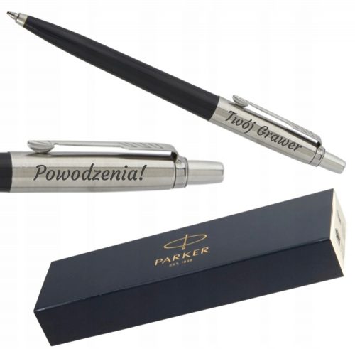  Parker Jotter fekete-ezüst golyóstoll + Parker 1953182 kék automata golyóstoll