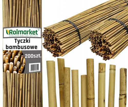 Növényi támasztó - Rolmarket bambusz rúd 120 cm x 8 mm 200 db.