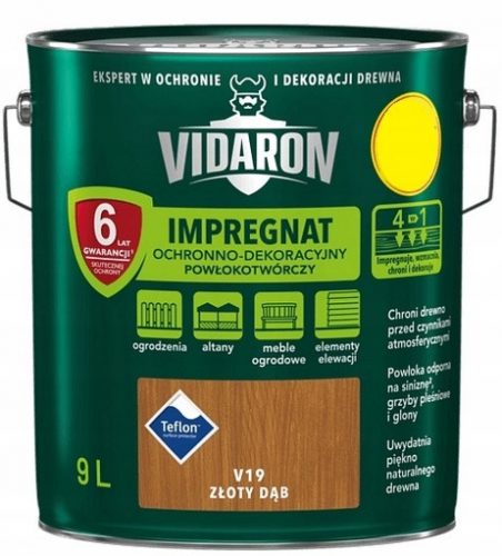 Vidaron V19 filmképző impregnálás Arany tölgy 9 l