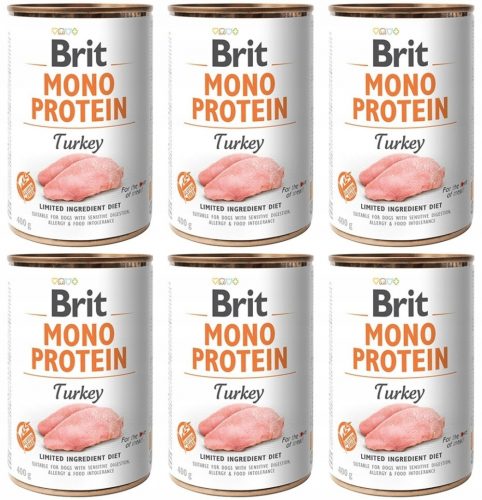 Nedves kutyaeledel - Brit Mono Protein Törökország 6 x 400 g