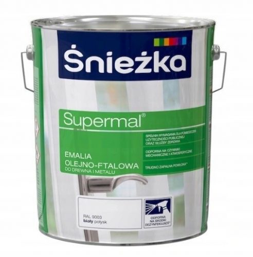 Olajzománc Śnieżka Supermal fehér fényű 10 l