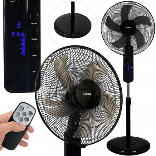 Ventilátor - EBERG padlóventilátor, ventilátor, IDŐZÍTŐ LED + távirányító