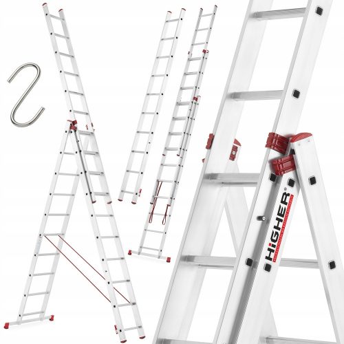 Magasabb létra 7,55 m alumínium 3 x 30 150 kg-ig