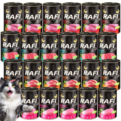  RAFI CAT nedves macskaeledel ÍZEKEVERÉK 24x400 g