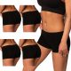 Sport fehérnemű - 4-PACK női zökkenőmentes bugyi fekete S/M