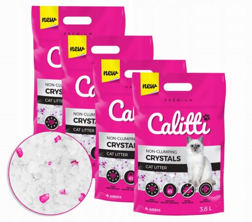 Alom nyulaknak és kis rágcsálóknak - CALITTI Crystals szilikon macskaalom 4x3,8l