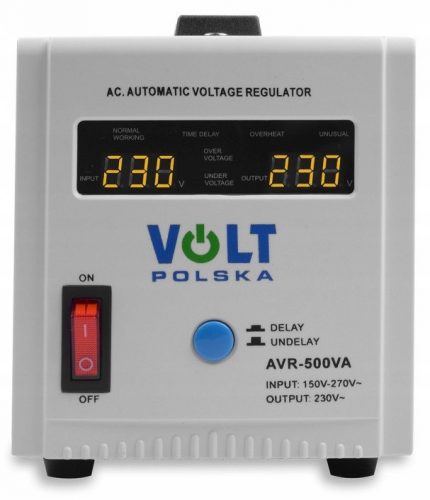 AVR 500W áramfeszültség -stabilizátor az aggregátumhoz +