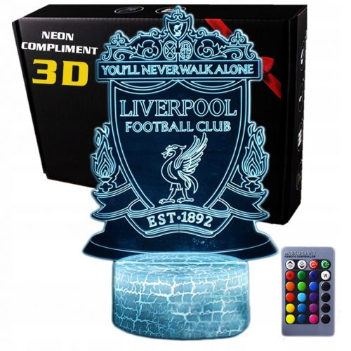 Kiegészítő focirajongóknak - 3D LED éjszakai LED USB + PITION LIVERPOOL