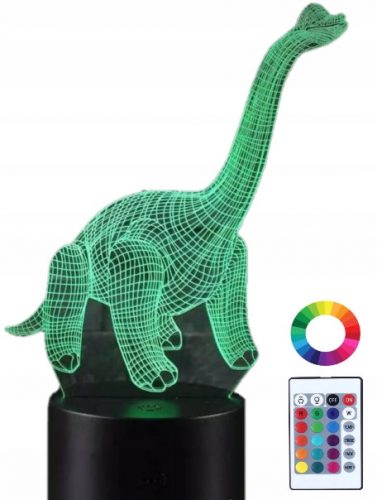 Gyermek éjszakai lámpa - LED éjszakai lámpa 3D dinoszaurusz brachiosaur gravír