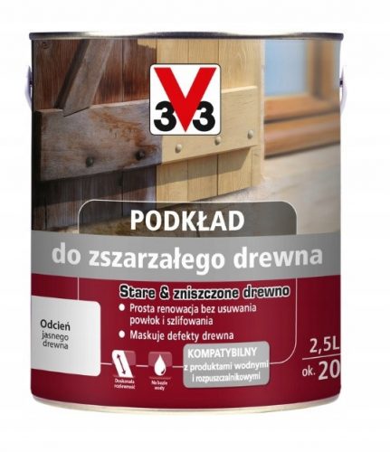  V33 alapozó szürke fa zsírtalanítóhoz 2,5L