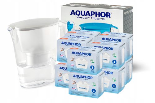 Vízszűrő utántöltés - 10x AQUAPHOR B100-25 MAXFOR SZŰRŐ + INGYENES KANNA