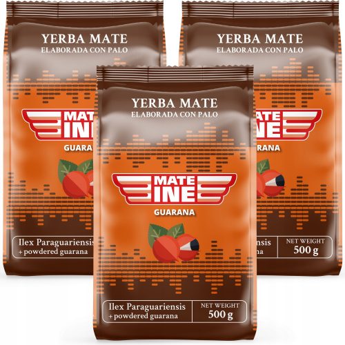 Yerba Mate 1,5 kg 3x Guarana Energia 500G erős