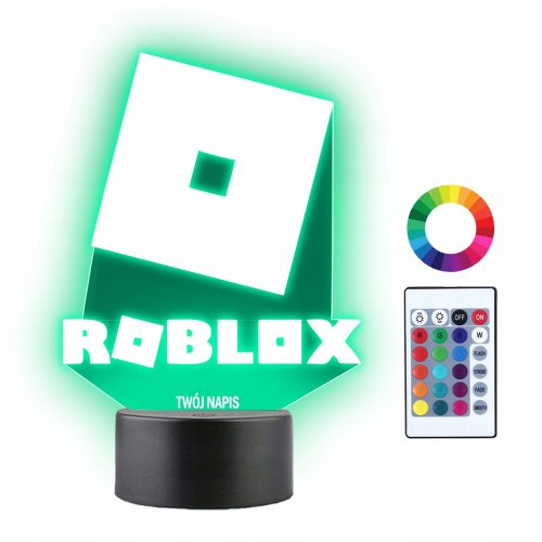 Gyermek éjszakai lámpa - 3D LED éjszakai fény Roblox gravírozású név ajándék