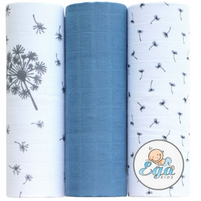 Textil pelenka - Set 3x prémium muszlin pelenka pelenkák