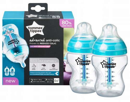 Bébiüveg - ADVANCED Tommee Tippee kólika elleni palack 2x260 m