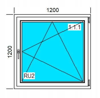 Ablak - PVC Windows 1200x1200 Ru, jobbra