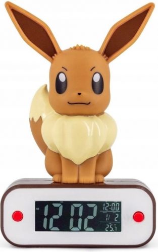 Óra a gyerekszobába - Pokémon eevee ébresztőóra LED -es lámpával motívummal