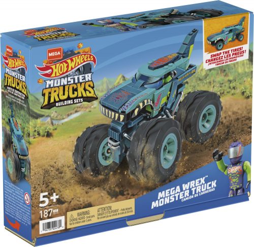 Építőkészlet, szívószálak - HW Monster Trucks Mega Wrex 186db HDJ95