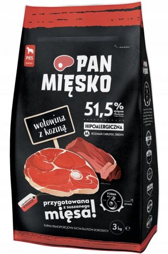  Pan Mięsko kutyaeledel, marha- és kecskehús, 9kg