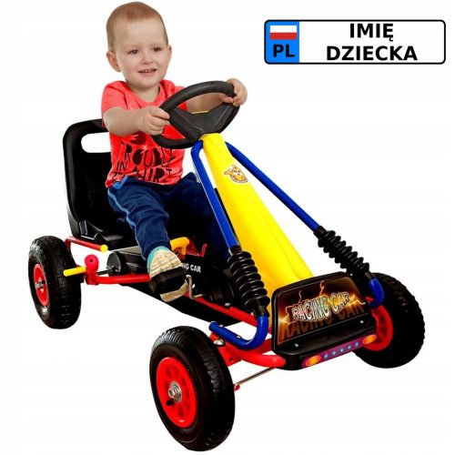 Gokart gyerekeknek - Pedálos gokart autó pumpált kerekekkel + DESZKA