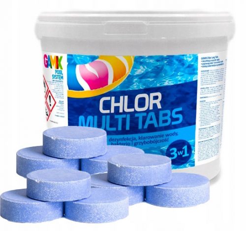 Medence kémia - Gamix Multi Tablets 3in1 klór 200 g 5 kg -os medencéhez