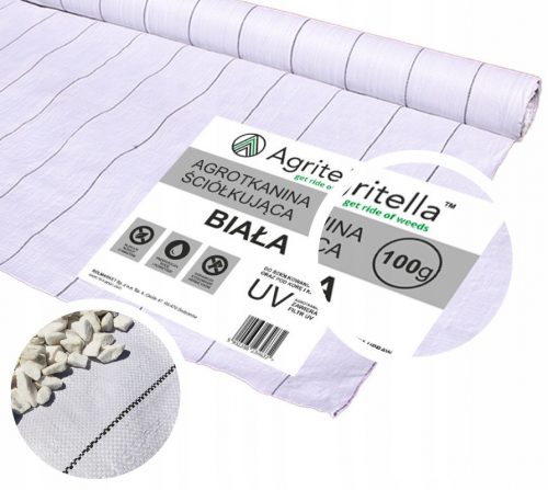 Agrotextília - Biała 100G 1,1x100M Agrotextile Mulch Mat