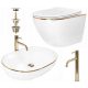 WC csésze wc - WC Carlo Gold Edge Cleo Washban