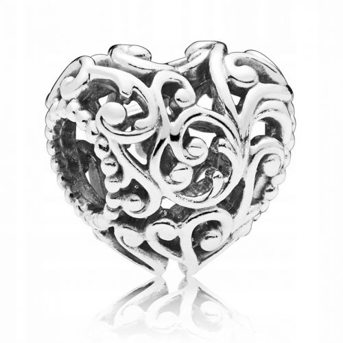  Charms Silver HEART medál C2 karkötőhöz