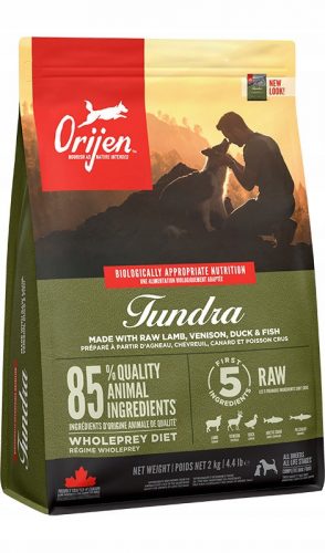 Száraz kutyaeledel - Orijen tundra kutya/kutya 2 kg + ingyenes