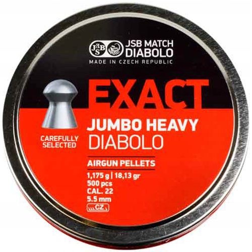 Patronok légpuskához - JSB pontos Jumbo Heavy Shot 5,53 mm 500 Diabolo 5,5