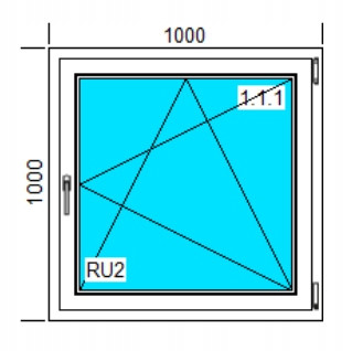 Ablak - PVC Windows 1000x1000 ru, jobbra