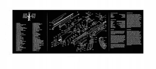Légfegyvertisztító tartozékok - AK-47 905x305 mm XL fegyvertisztító szőnyeg