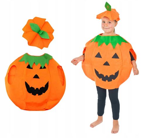 Unisex gyerek jelmez - Tök ruhát kalap álcázása halloween