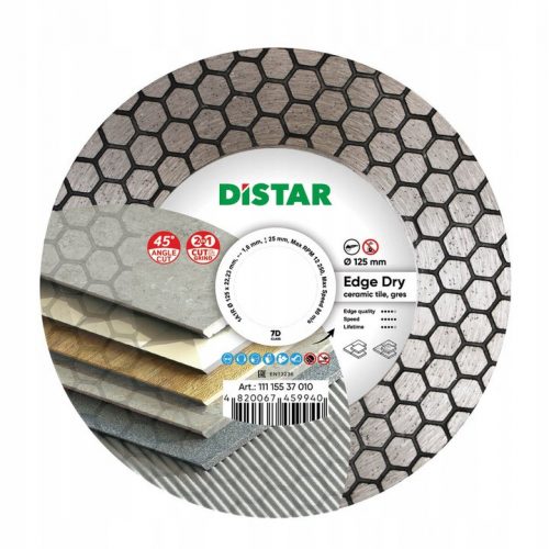  Distar Edge Dry gyémánt tárcsa 11115537010 125x22,2 mm