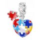  CHARMS szív puzzle ezüst s925