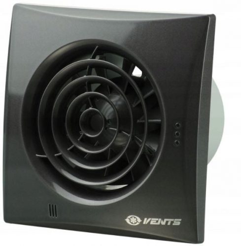 Fürdőszoba ventilátor - Szellőzők QUIET 100 TH BLACK HIGRO TIMER ventilátor