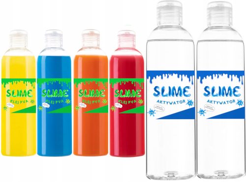  SLIME SET 4 x színes PVA GLUE GLUT ACTIVATOR