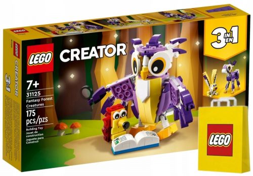  LEGO Creator 3 az 1-ben 31125 fantasztikus erdei lény + LEGO papírzacskó