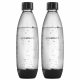  SodaStream Fuse karbonátos flakon készlet, fekete, 1 l, 2 db.