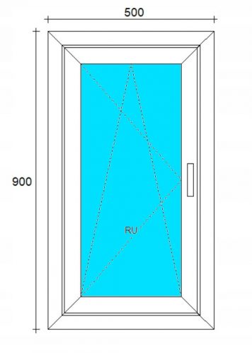 Ablak - PVC Windows 500x800 Out