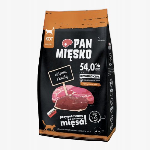 Granulátum macskáknak - Mr. Meat egy macska macskához, borjúhús kacsa m 5 kg